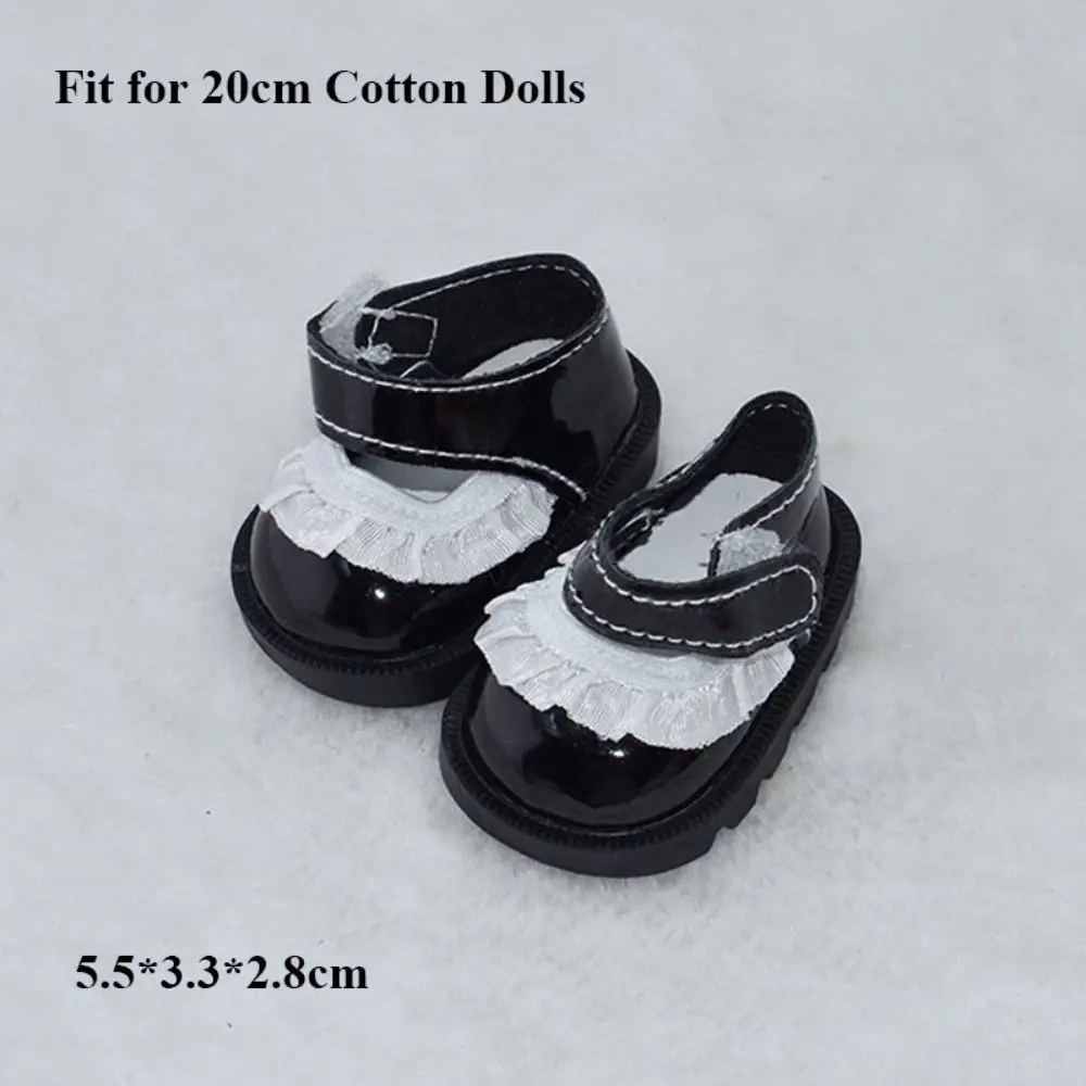 Mini Chaussures Noires En Toile Pour Poupées De 15 Et 17 Cm – Accessoire De Remplacement Tendance