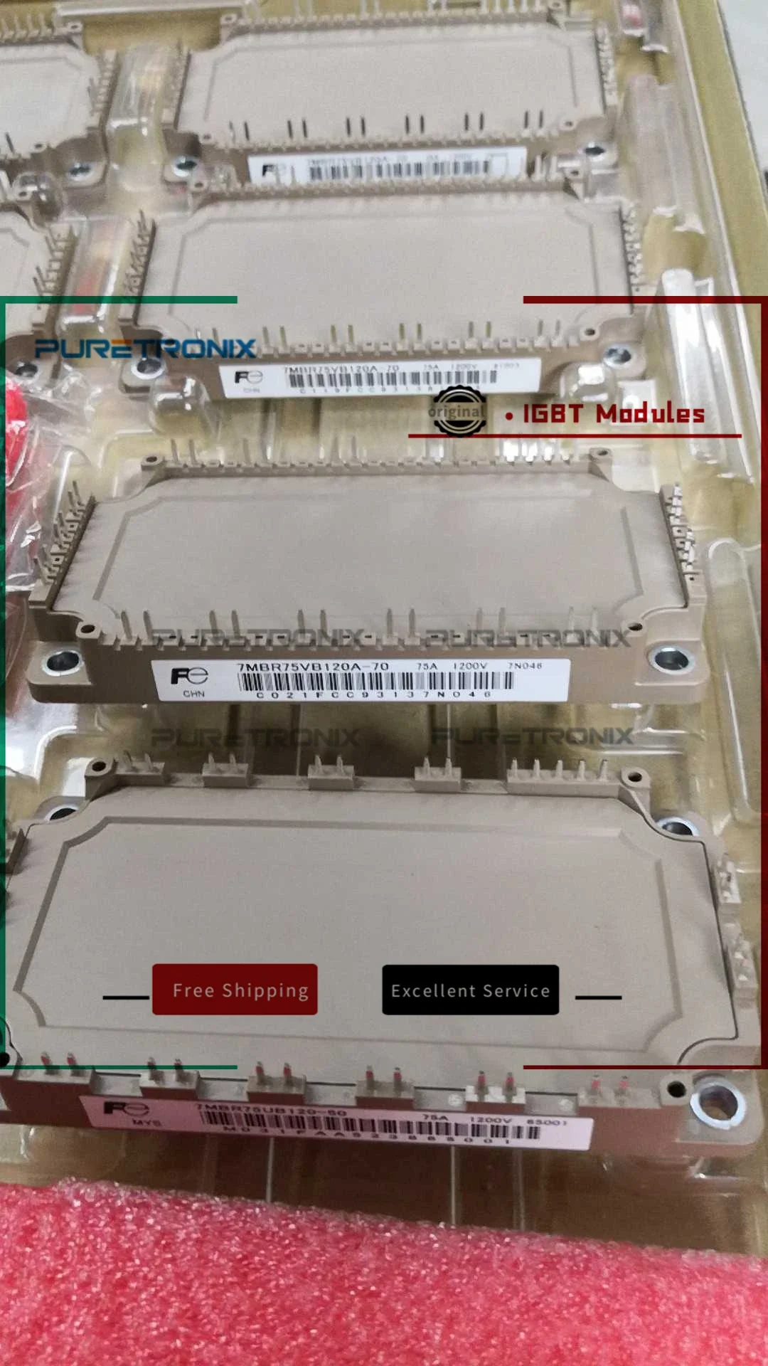 7MBR75VB120-50 6MBI180VB-120-50 7MBR75VB120A-70 6MBI180VB-120-55 7MBR75VB120-70  New Original Power Module