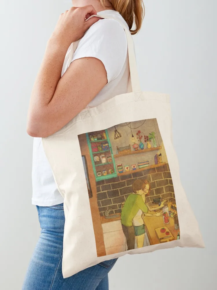 Puuung Illustration No.50 Tote Bag foldable reusable bag tote bag men female Lady