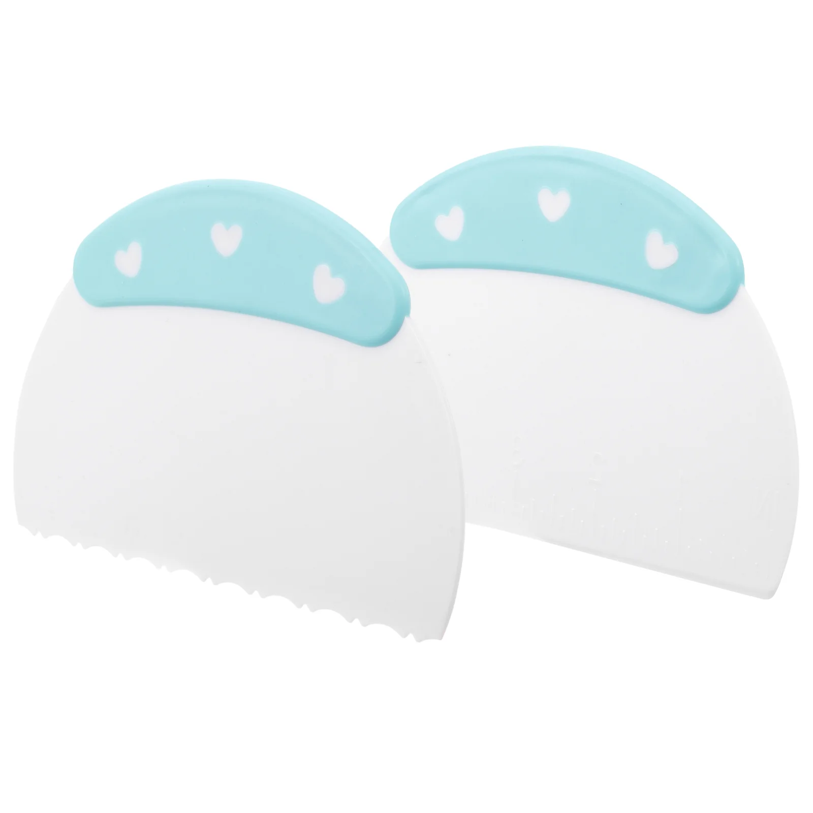 2 Pcs Plastic Spatula Cupcake Scraper Pastry for Baking Bench Kitchen Food Tool