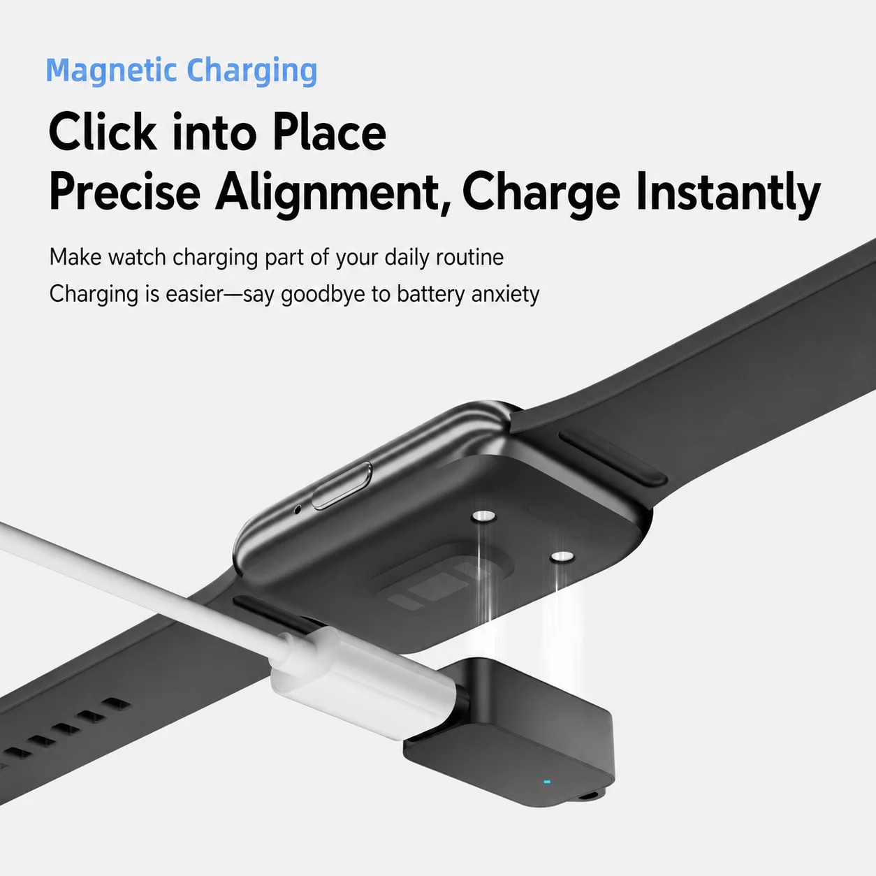 For Samsung Fit 3 Magnetic Charger Smart Bracelet with Multi-functional Charging Port and Breathing Light