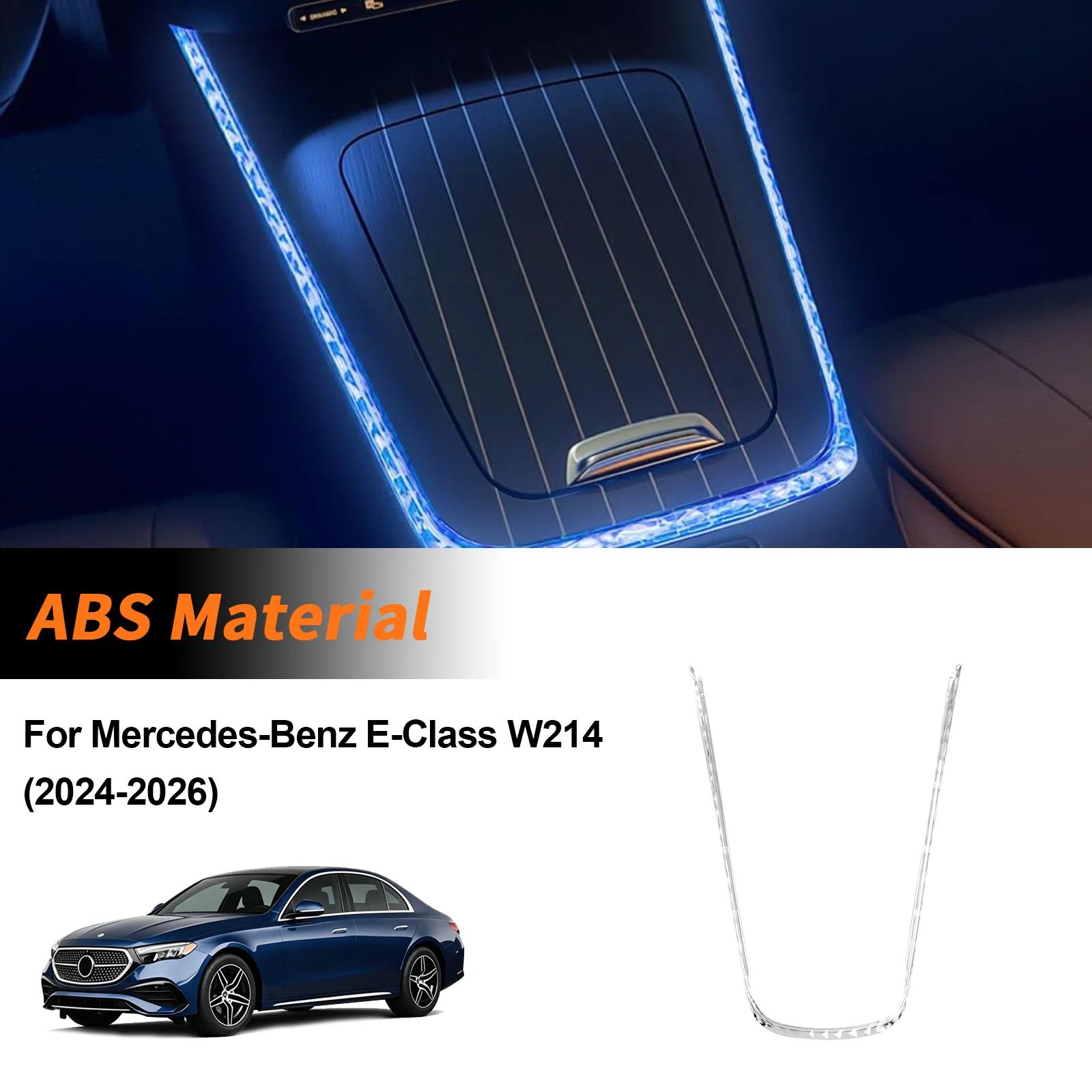 Crystal Car Center Console Light Frame For Mercedes Benz E Class W214 E300L E260L 2024 2025 2026 2027 Interior Trim Accessories
