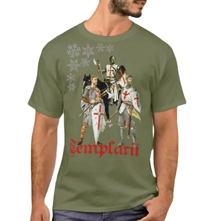 

Templarii Trio. Knights Templar Graphic T-Shirt. Summer Cotton Short Sleeve O-Neck Mens T Shirt New S-3XL