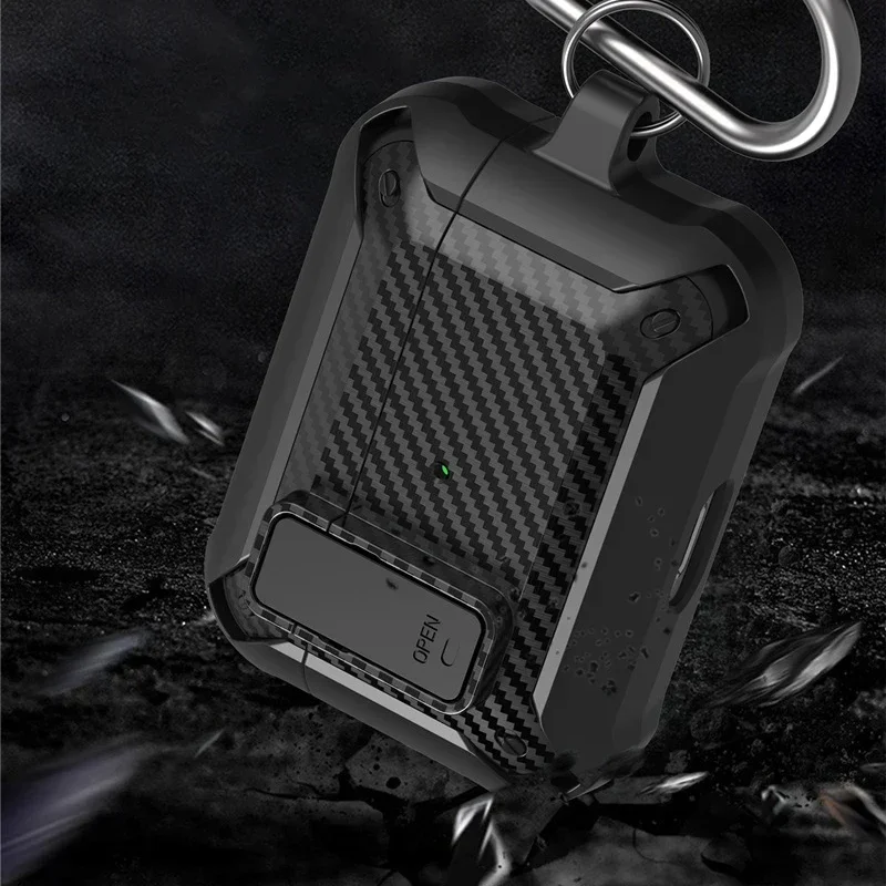 Switch Cover For Airpods Pro 2 Case TPU PC Protective Cover For Apple AirPods 3 1 Case Earphone Accessories Carbon Fiber Pattern