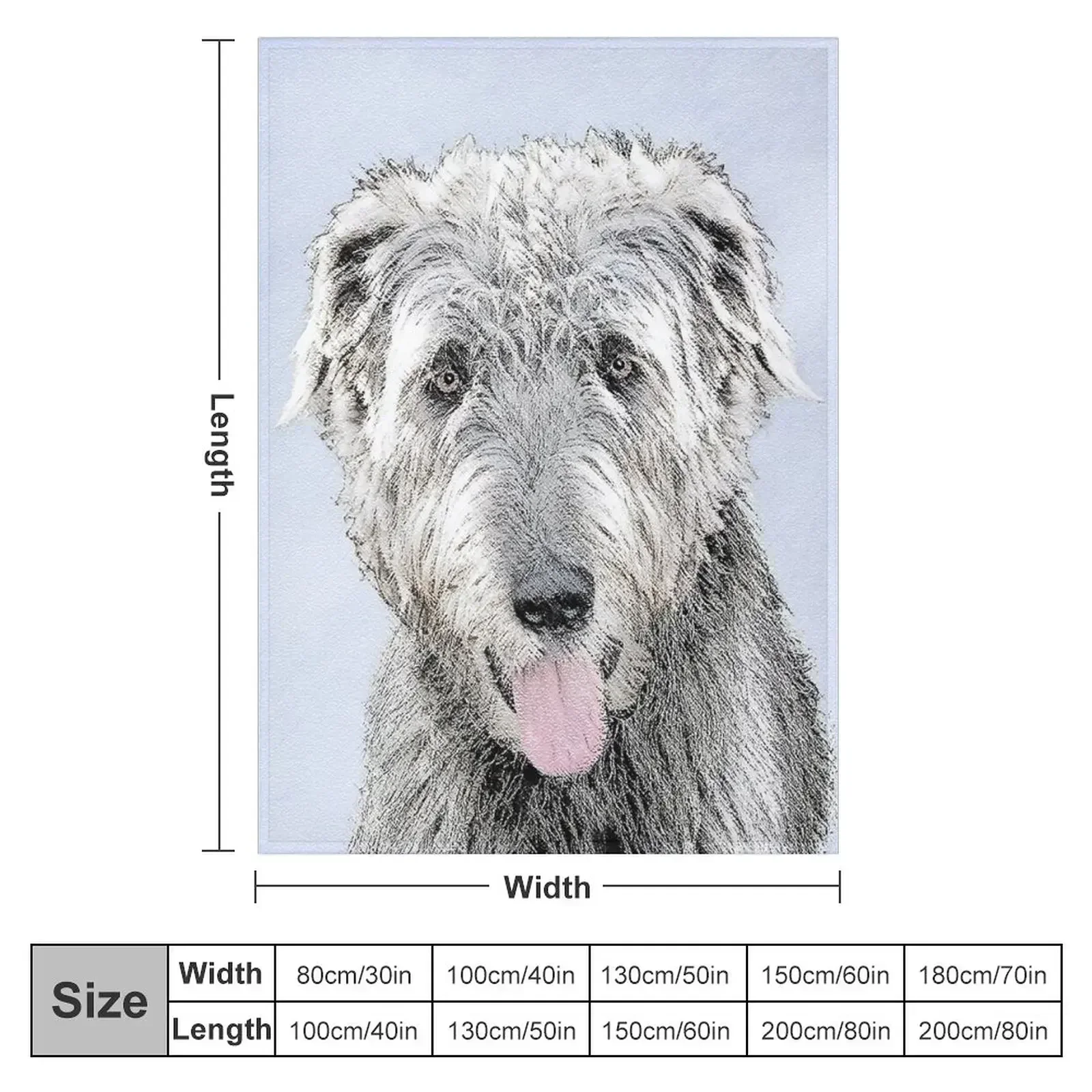 Irish Wolfhound Throw Blanket Luxurious Soft Blanket Holiday Gift for Family