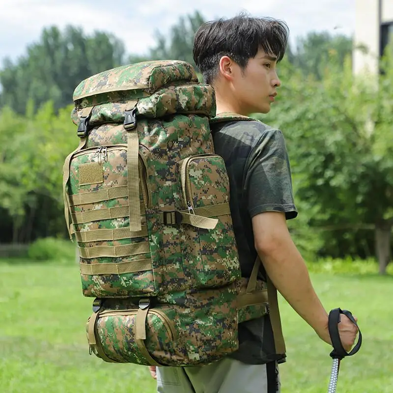 

Large Capacity Multi-Functional Mountaineering Backpack Wear-Resistant Portable Foldable Waterproof Nylon Tactical Backpack