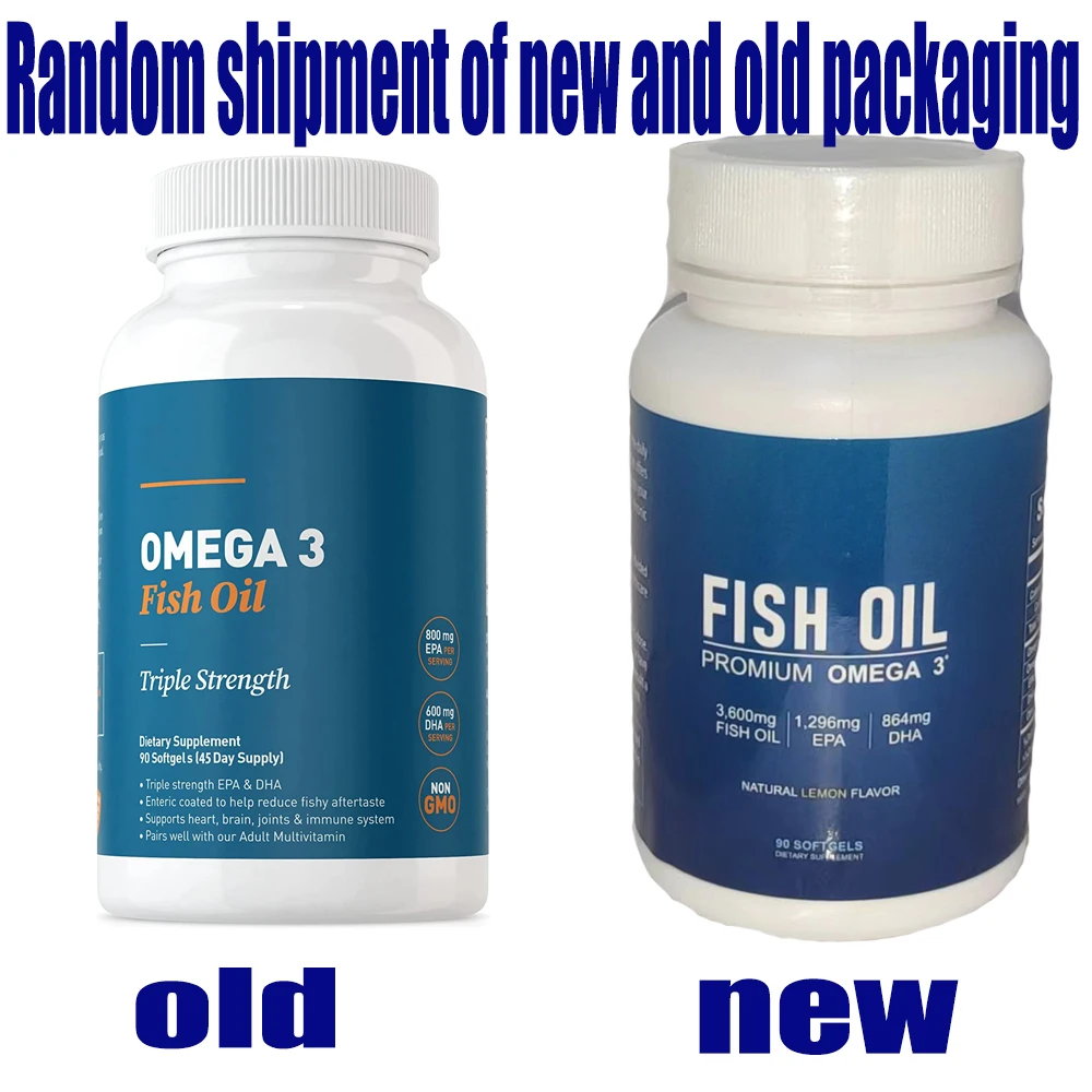 1 Bottles Deep Sea Fish Oil Omega 3 Supplements EPA ＆ DHA Health Brain Function Healthy Skin and Nails