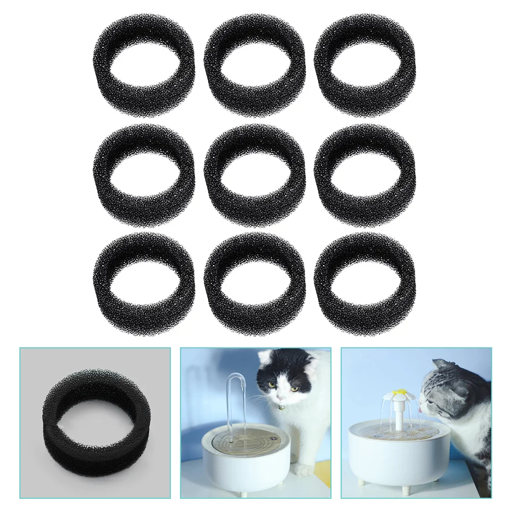 9 Pcs Pre-Filter Sponges Replacement Fountain Pump Foam for Cat Water Pack