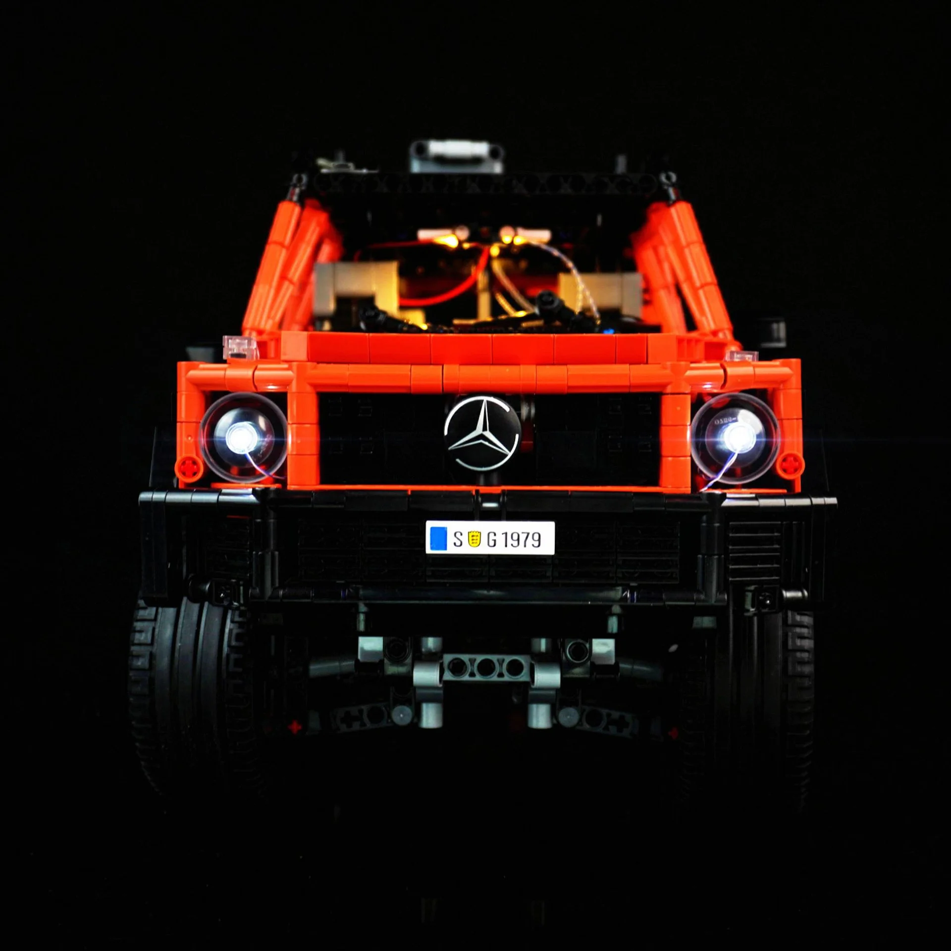 Kit de luces LED DIY para modelo de construcción SUV todoterreno, Compatible con ladrillos estilo 42177 G500, juego de iluminación con control remoto