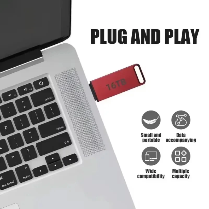 New Original Pen Drive 16TB USB 3.2 Flash Drive High-Speed Pen Drive Type-C Metal USB Memory For Computer Storage Devices