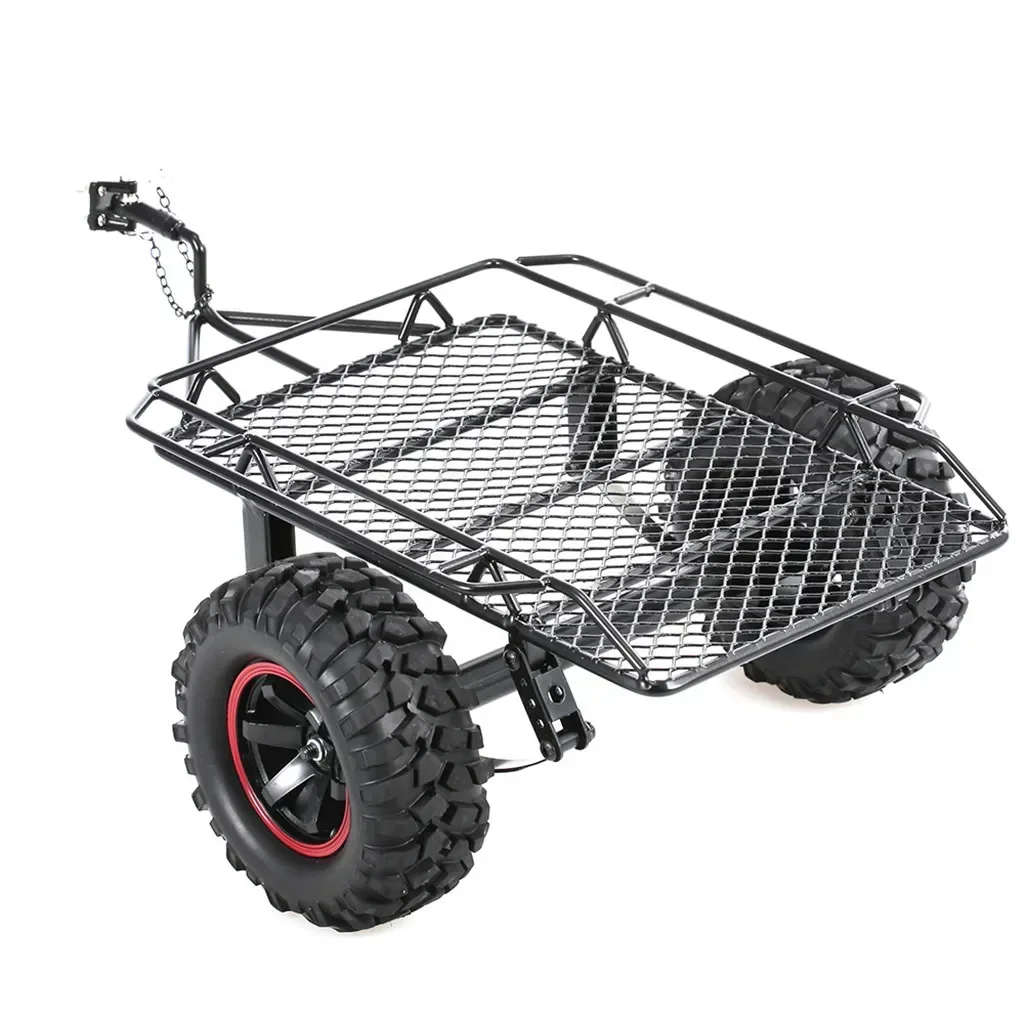 Simulazione del telaio della tramoggia del rimorchio RC in metallo per il 1/10 Rock Crawler Truck Trail Trxs TRX-4 TRX4 Axial SCX10 RC4WD D90 CC01