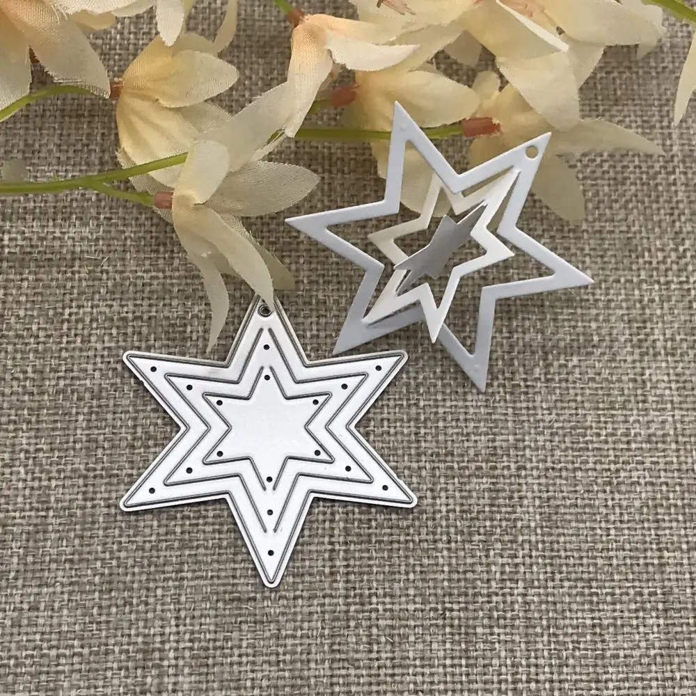 3D Star tag decoration Metal Cutting Dies Stencils For DIY Scrapbooking Decorative Embossing Handcraft Die Cutting Template Mold