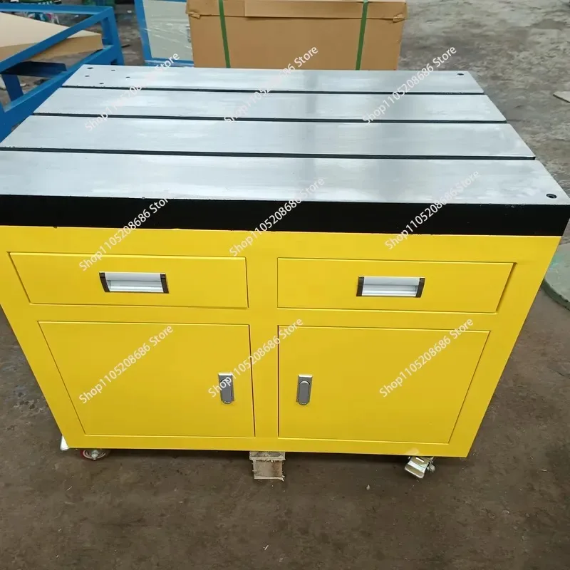 for Cast Iron Platform Electric Tapping Machine Special T-slot Workbench Mobile Cabinet Grinding Platform Tool Cart 1pcs