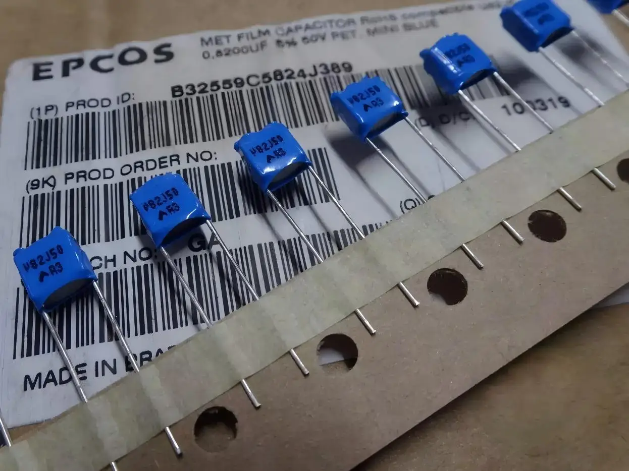 10pcs/lot Original 0.82μF/50V 820nF U82 824 P5MM multi-layer cake capacitor B32559C5824J