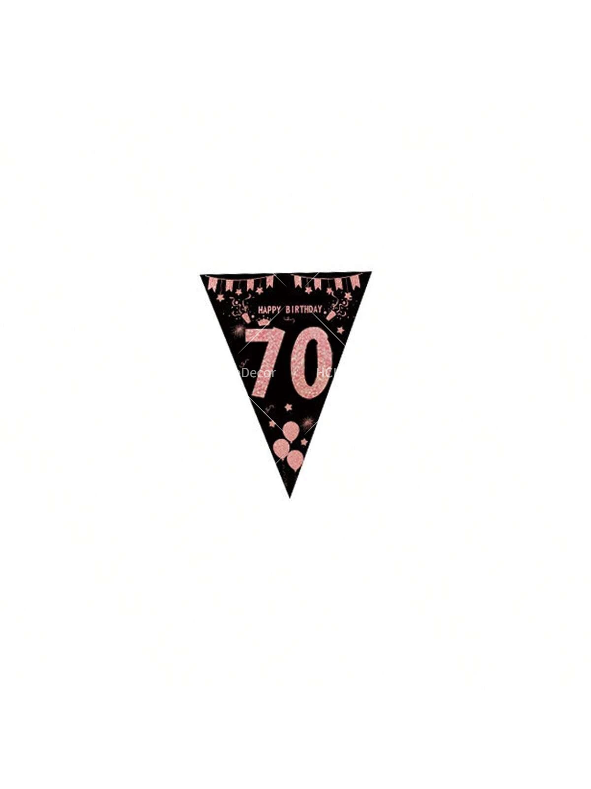 1 Set Happy Birthday Wimpelkette 30./40./50./60./70./80. Geburtstag Partydekoration Dreieckige Flaggen-Girlande für Meilenstein-Geburtstagsfeier – Detail 8