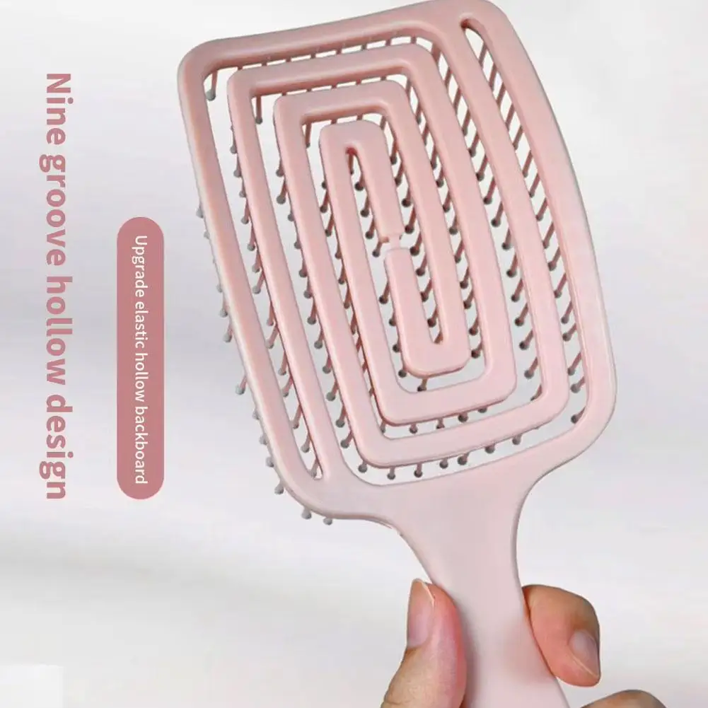 1pcs Volumizing Detangling Hair Massage Comb Hair Massage Comb With Hollowed-Out Design Hair Styling Tools For Real Hair Wigs