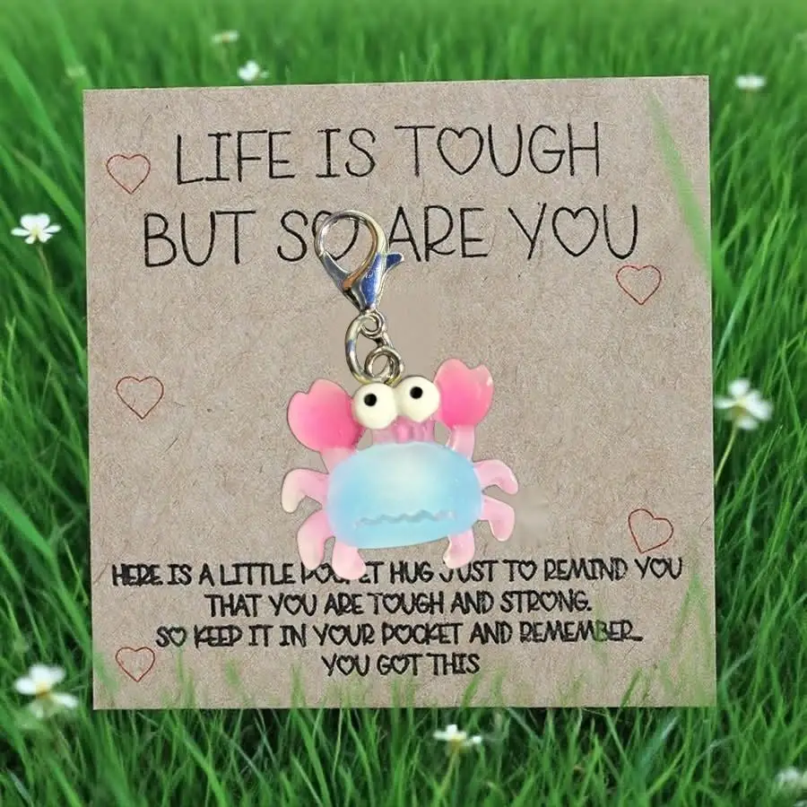 1-100pcs  Cute Mini Colorful Resin  Inspirational Animal Themed Appreciation Gifts Assorted Resin Figurines with Note Cards Mixe