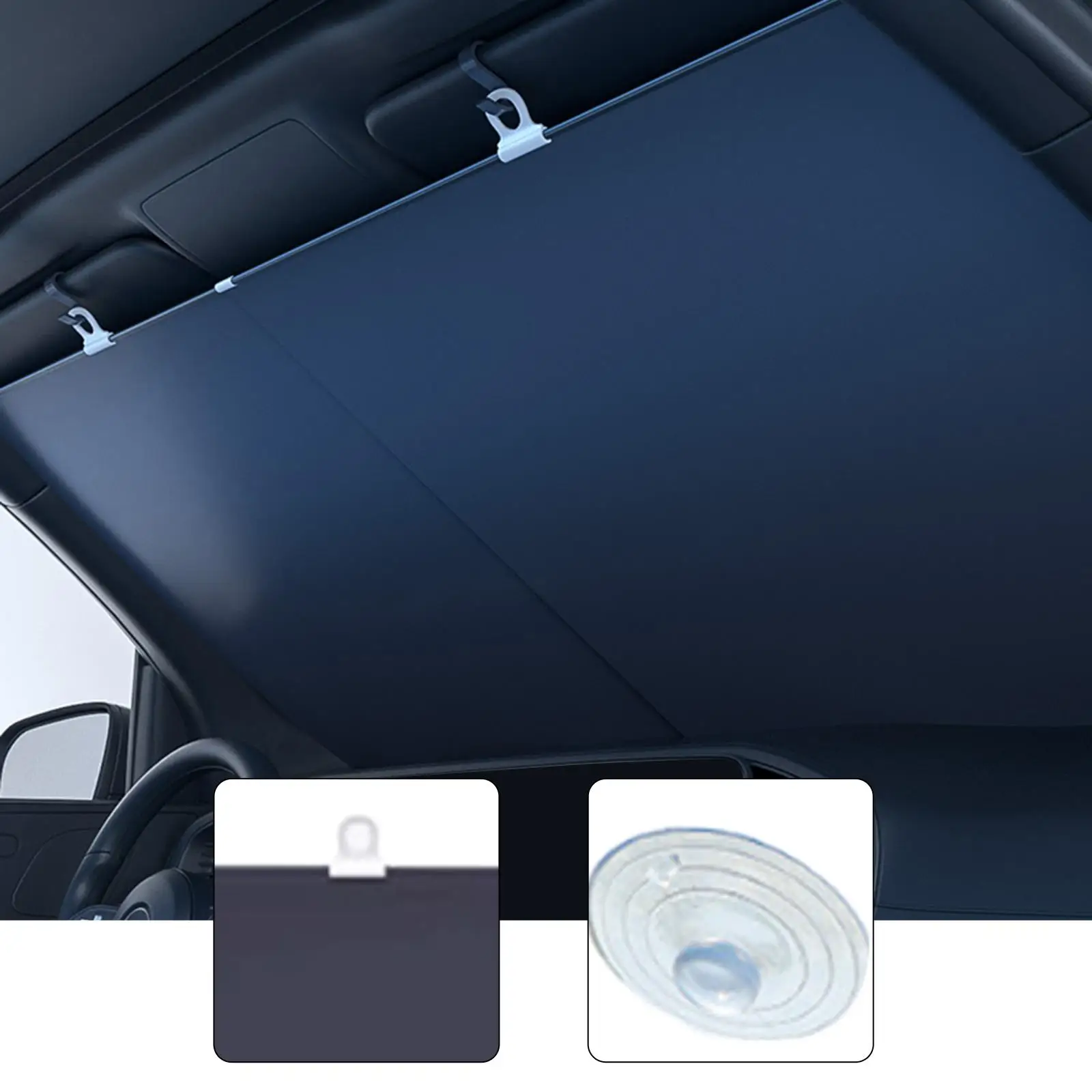 

Sun Shade Car Sunshading Foldable Protecting with Suction Cups Efficiency