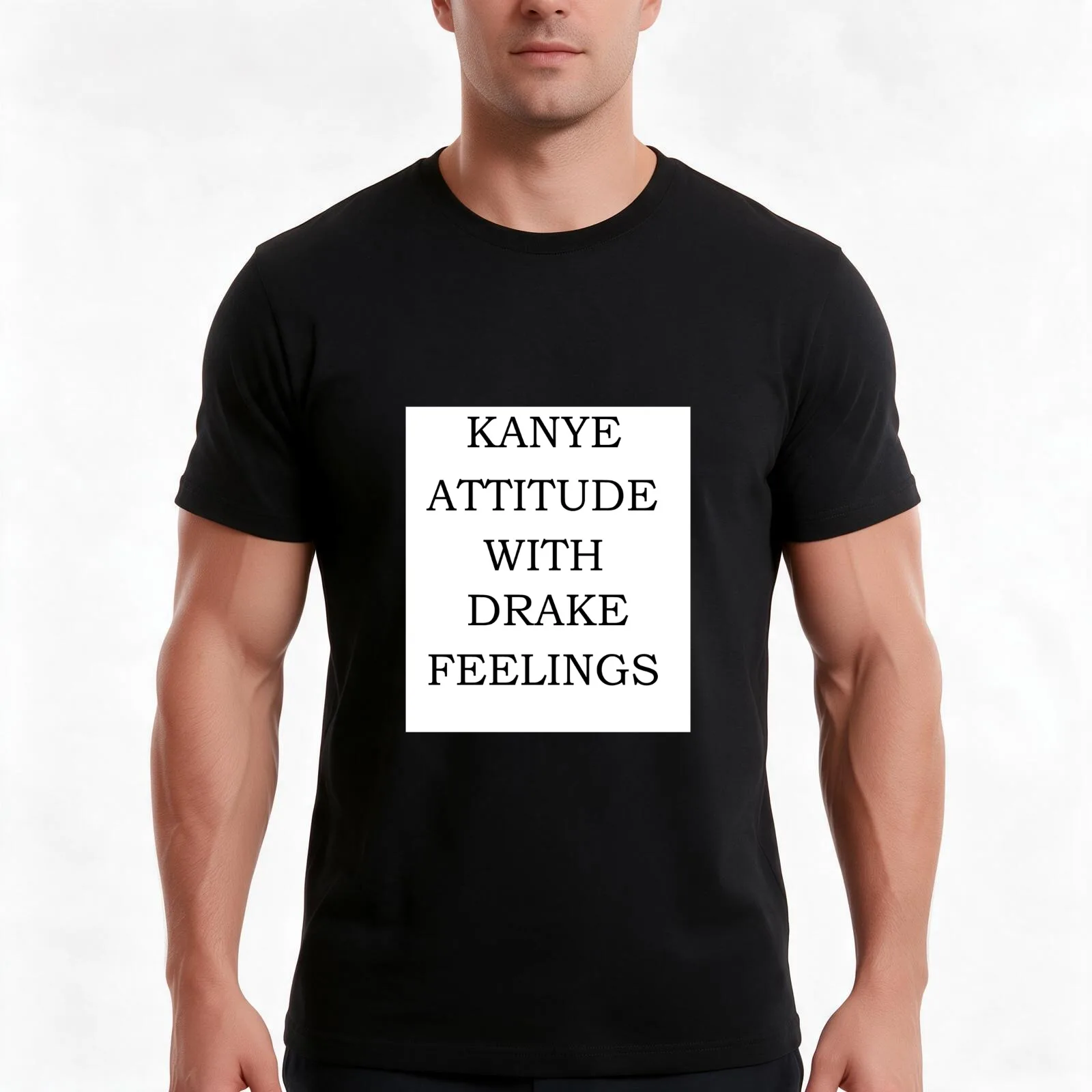 Yeezzy Drizzy T-Shirt, Summer Casual Cotton Tee, Oversized Streetwear Tops, Vintage Graphic Print, Loose Fit Short Sleeve