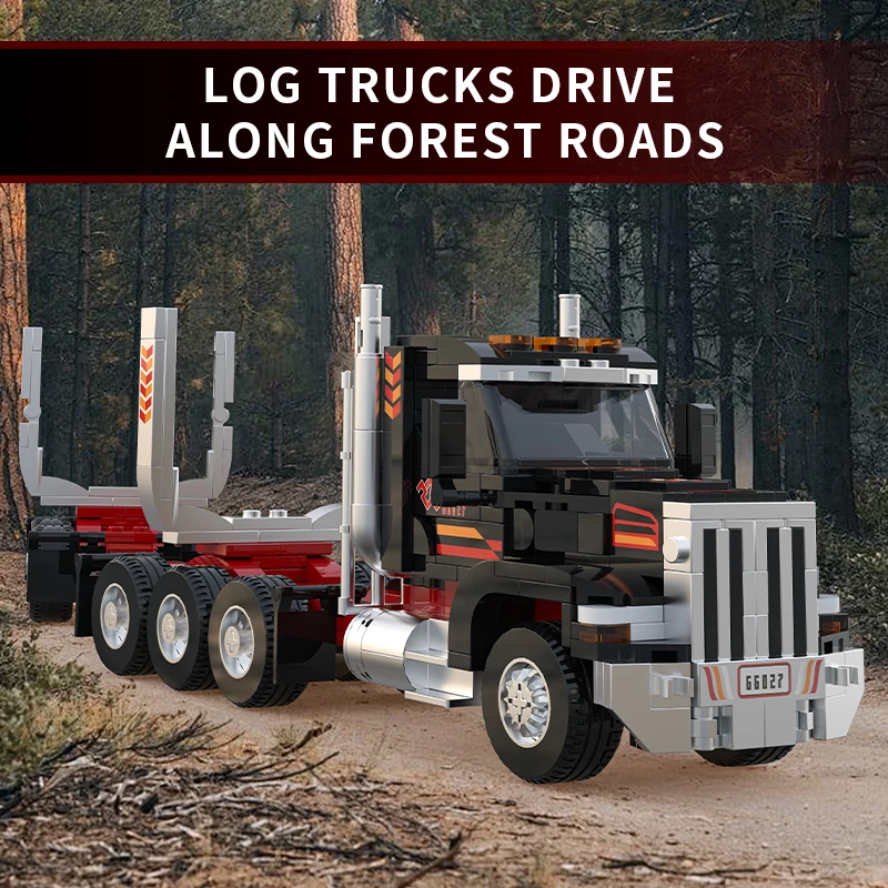 

445 шт., американский деревянный грузовик, большая модель трактора в сборе, строительные блоки, модель игрушечного автомобиля, детская игрушка в подарок, украшения для рабочего стола