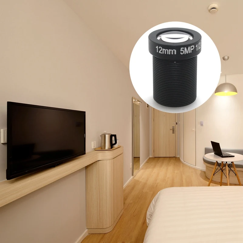 シングルボードカメラレンズ,cctvアクセサリ,HDネットワーク,5mp,12mm