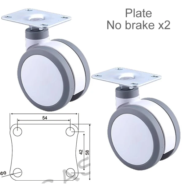 Résistance à L'usure, Roulettes Médicales/meubles/roues En PU, 3 Pouces, Vis M12x25, Portable Muet, For Chariot D'hôpital 4 Pièces