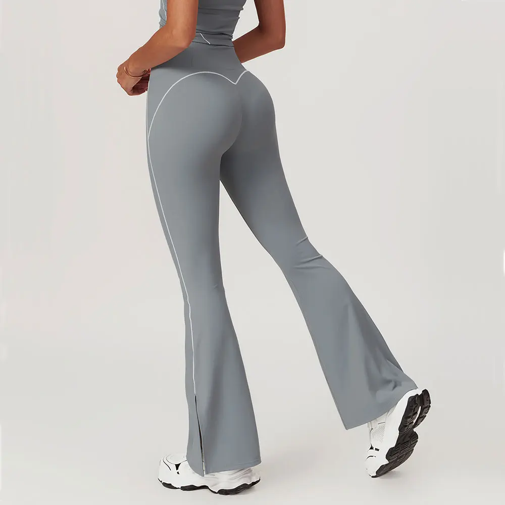 Leggings évasés de Yoga pour femmes, bas de cloche, Fitness, Push-Up, taille haute, jambes larges, pantalons d'entraînement, collants élastiques, pantalons de Sport d'exercice