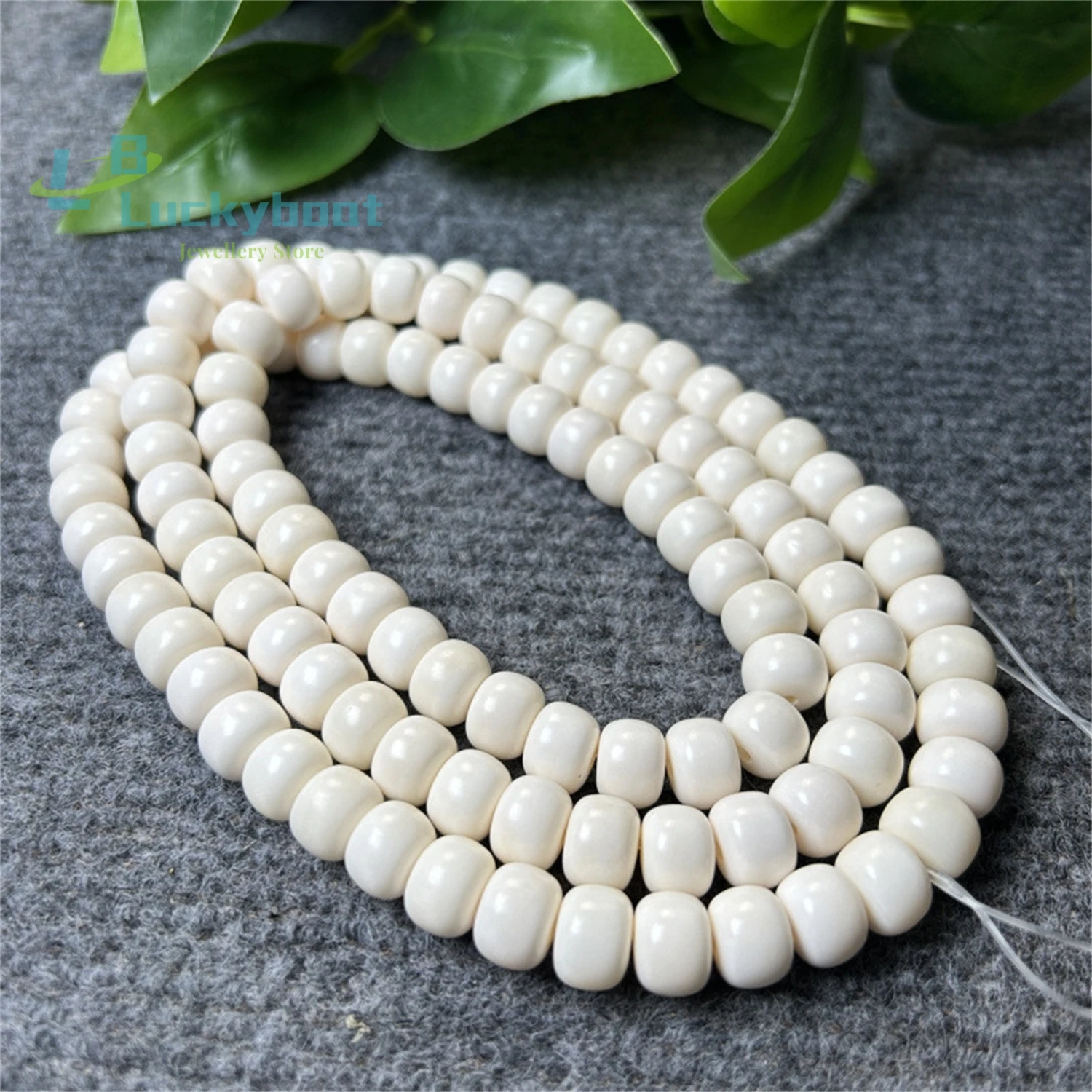 Natural Tibetan Oil Moisturizing Deer Bone 108 Barrel Beads Bracelet Jewelry Beads White Camel Bone Vintage Men\'s and Women\'s St