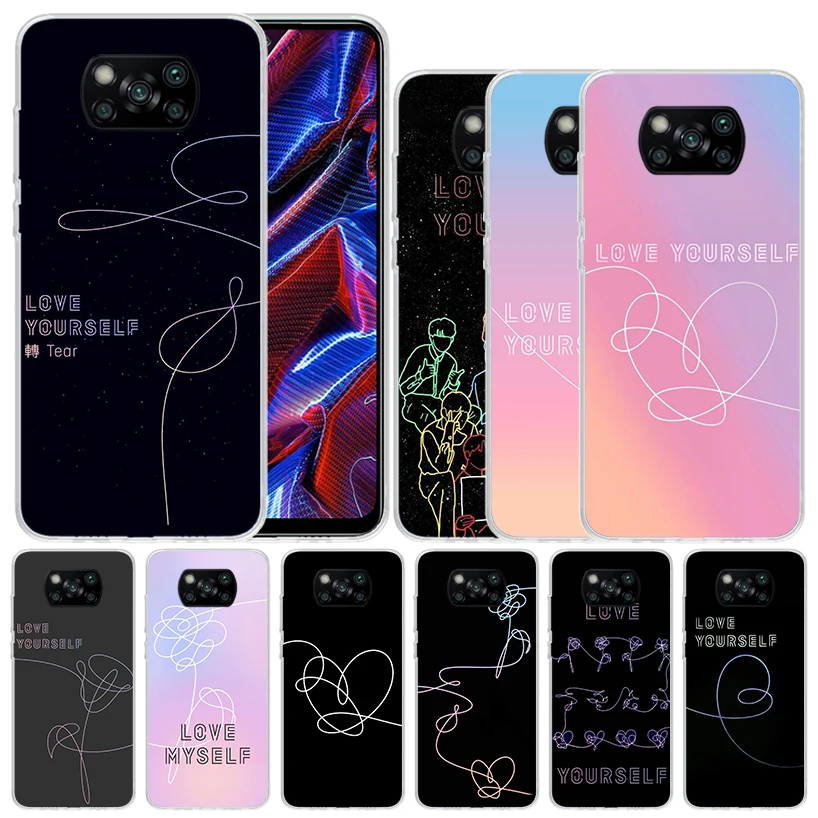Love Yourself Flower Heart Line Kpop Мягкий чехол для Xiaomi Poco X7 X6 X5 Pro X4 X3 Nfc Чехол для телефона F7 Ultra F6 F5 F4 Gt F3 M5S M4 Love Yourself Flower Heart Line Kpop Мягкий чехол для Xiaomi Poco X7 X6 X5 Pro X4 X3 Nfc Чехол для телефона F7 Ultra F6 F5 F4 Gt F3 M5S M4