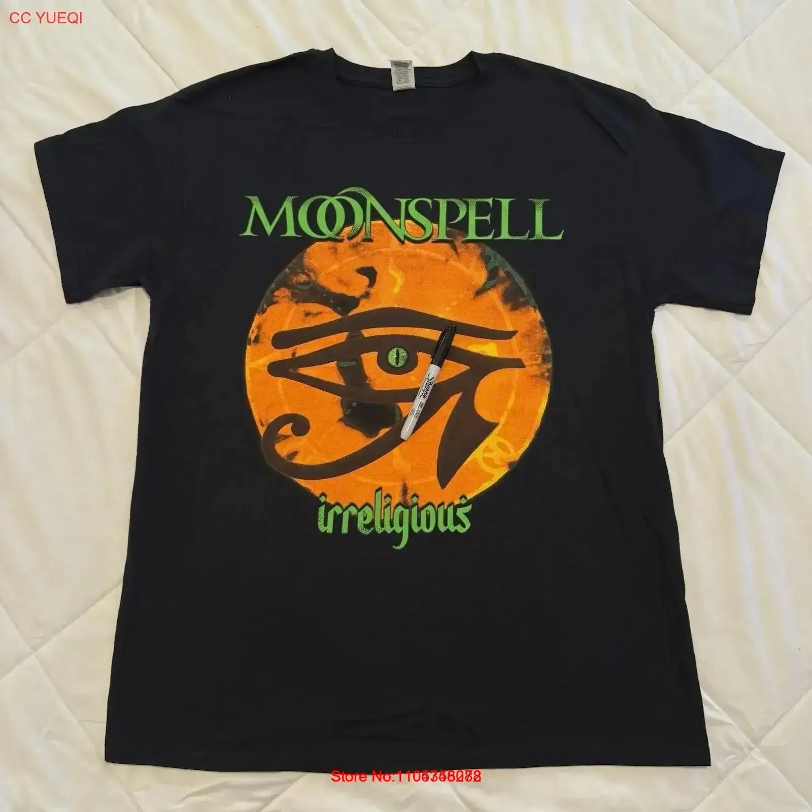 MOONSELL T-shirt Irreligious L Inquisition Urgehal Judas Iscariot Ad Hominem vintage Lavé Légèrement Polyvalent homme vintage