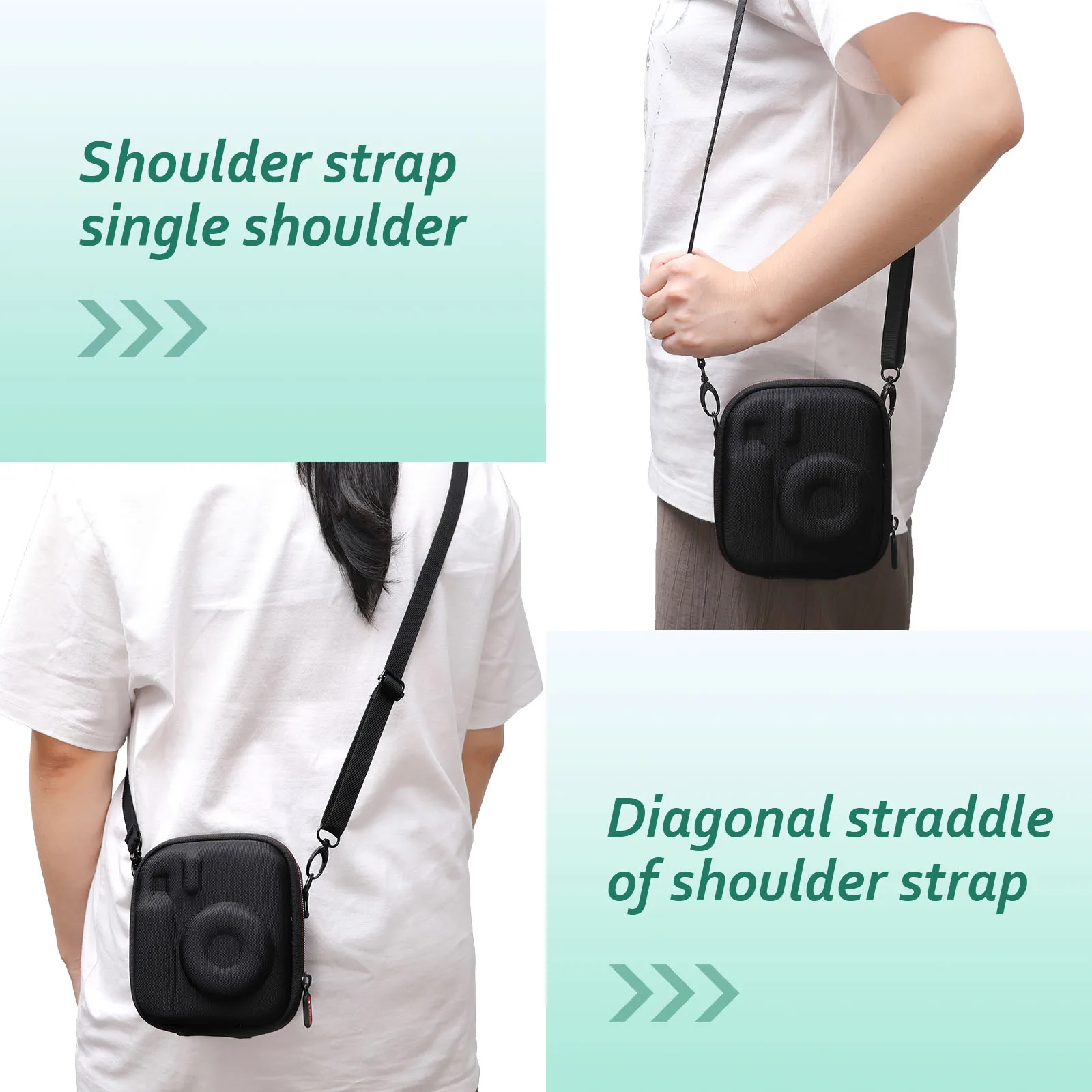 Casing keras untuk Fujifilm Instax Mini 12 kamera instan, tahan air tahan benturan, kantung pembawa bepergian (kamera tidak termasuk)