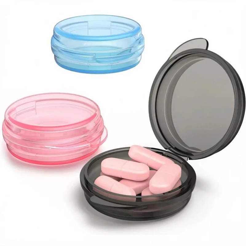 3-Pack Mini Pill Boxes, Travel Pill Boxes, Portable Daily Pill Organizers, Mini Medicine Storage Containers