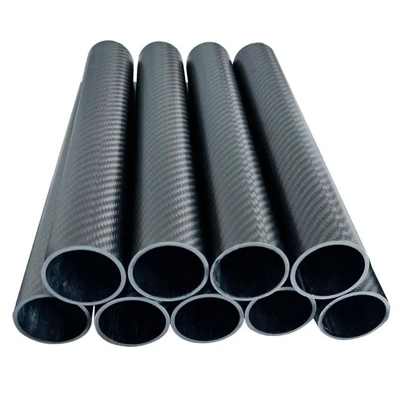 4pcs Length 600mm Carbon Fiber Tube High Composite Hardness Material 3K Twill Matte for Plant Protection Aircraft