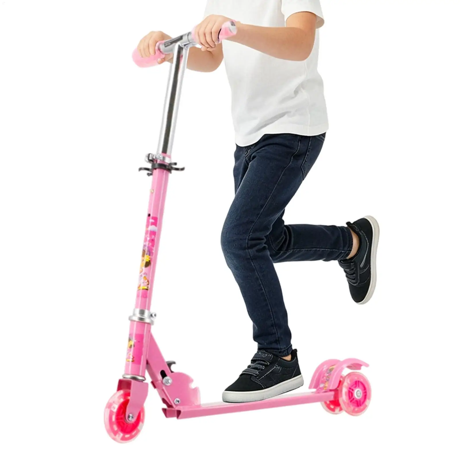 

Kids Scooters 3 Adjustable Height 2 Wheel Folding Scooters With Adjustable Height For Children Aged 3-10 Outdoor Sports Ride