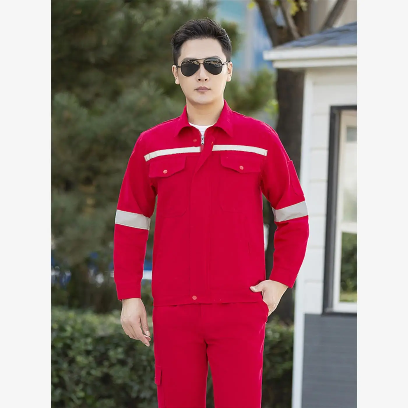 Pure Cotton Workwear Set for Men down ip Spring Autumn Winter Anti-Scalding  Welding Coal Mine Underund Wear