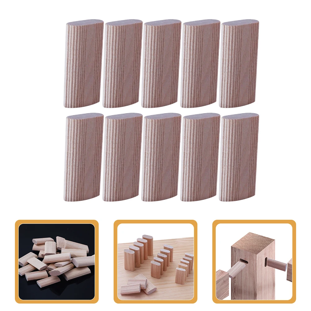

50pcs Wooden Dowel Blocks niture Connector Round Dowel Pins Fixing Dowels For Cabinet Chairs Drawer Repairs Woodworking