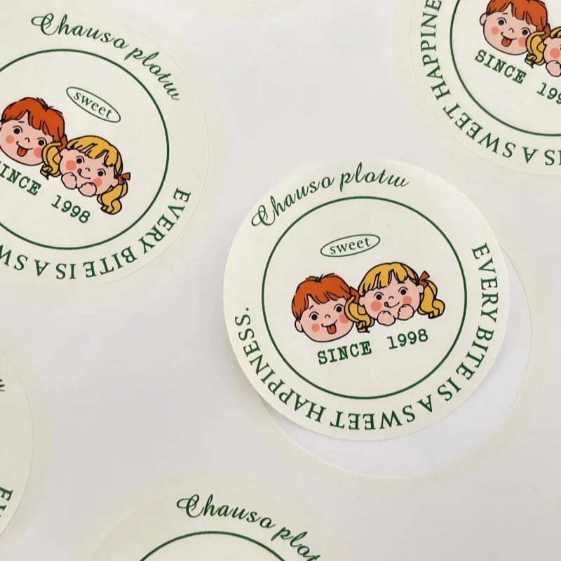 500PCS Custom Stickers Personalized Logo - Waterproof Vinyl Decals for Wedding Baptism DIY Your Own Logo Personalized Stickers.