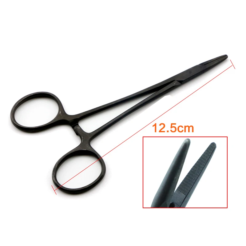 

Black Handle Baked Porcelain Insert Needle Holder Needle Holder Double Eyelid Tool Stainless Steel Ophthalmic Needle Holder Need