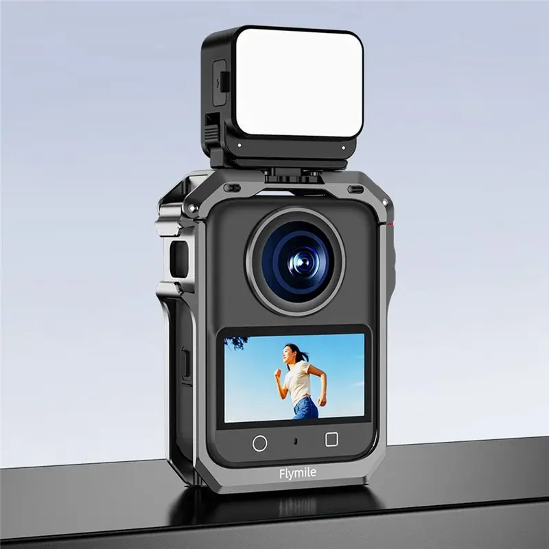 Flymile Silicone Lens Cover For Osmo 360 Camera Frame Metal Protective Case Cage With Cold Shoe Mounting System