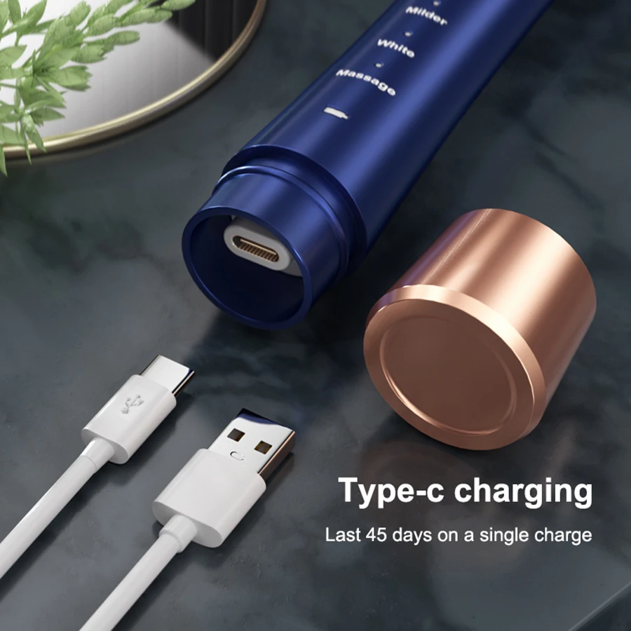 Adult Male and Female Electric Toothbrush Hollow Cup Motor Type-c Charging 5-gear Mode Sonic Electric Toothbrush image 2