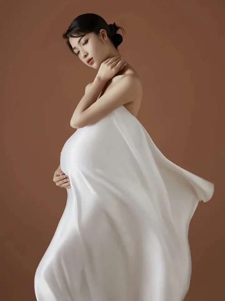 Sexy Silk Fabric Maternity Photography Accessories For Pregnant Women Photo Strapless Dresses Long Pregnancy Shooting Maxi Gowns