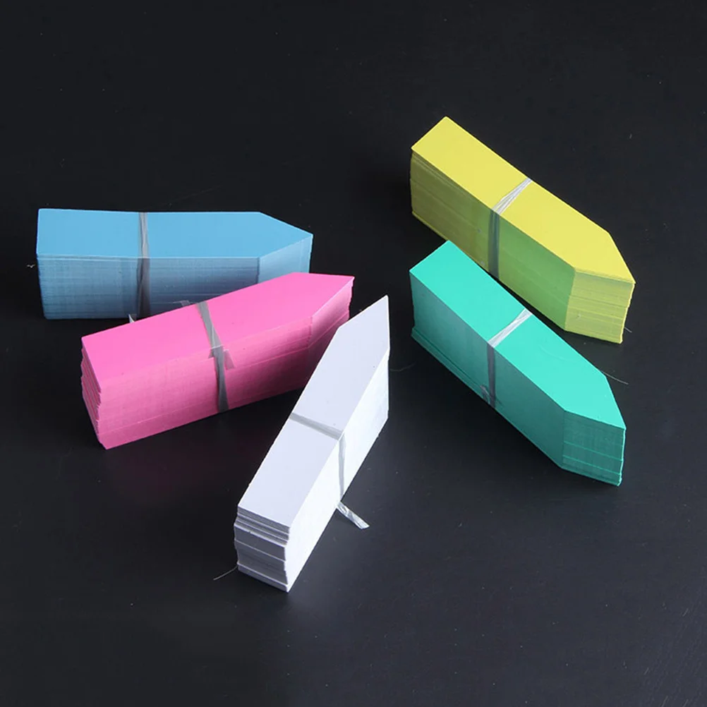 

500pcs Plastic Garden Plant Tags 10X2Cm Waterproof Labels For Nursery Outdoor Indoor Use Yellow Red White Green Blue Plant