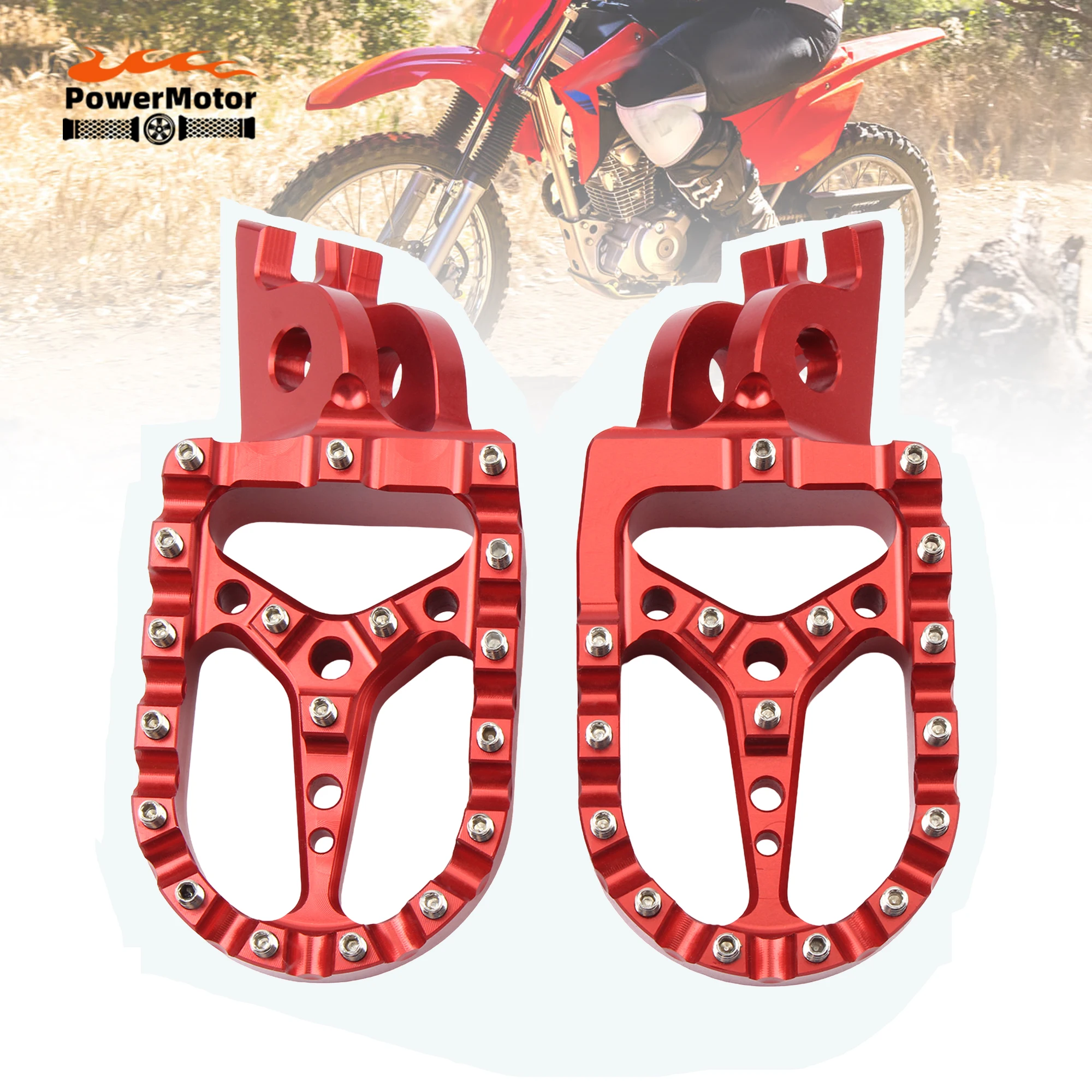 

Motocross CNC Footpegs Foot Pegs Rest Pedals For HONDA CRF CR 125 250 125R 150R 250R 450R 450X 250X 250RX Motorcycle Accessories