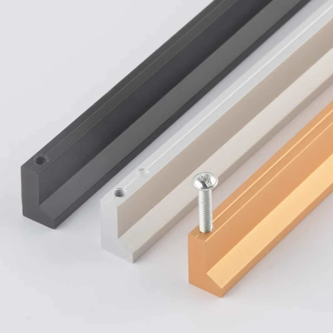 Kitchen Cabinet Handles Dressers Closet Aluminum Alloy Knobs Pulls Drawer Modern Furniture Handle Cupboard Wardrobe Hardware