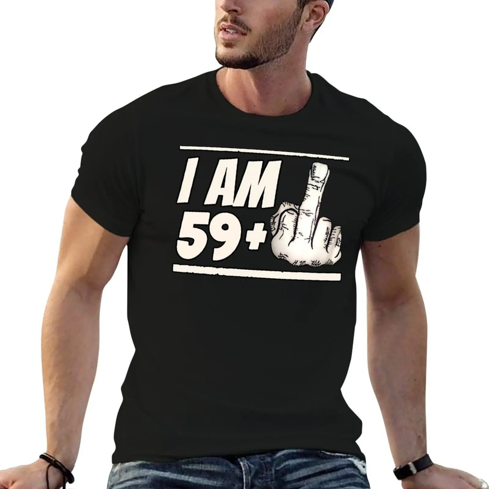 Cumpleaños número 60 - Idea de regalo divertida para el cumpleaños: camiseta con estampado de 59+1 para hombre, camiseta de diseñador para hombre