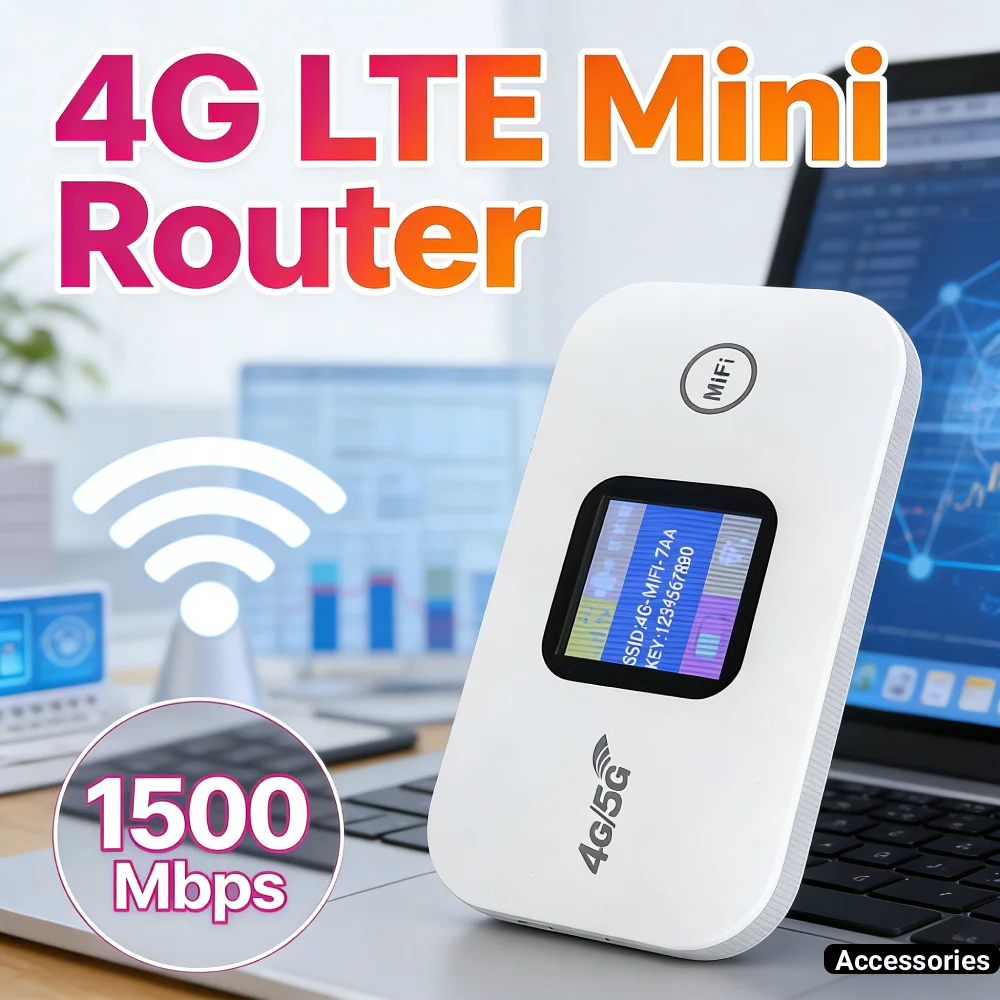 

4G LTE Mini Outdoor Hotspot 150Mbps Mobile WiFi Hotspot Sim Card Slot Portable Network Hotspot Device Colorful LED Display