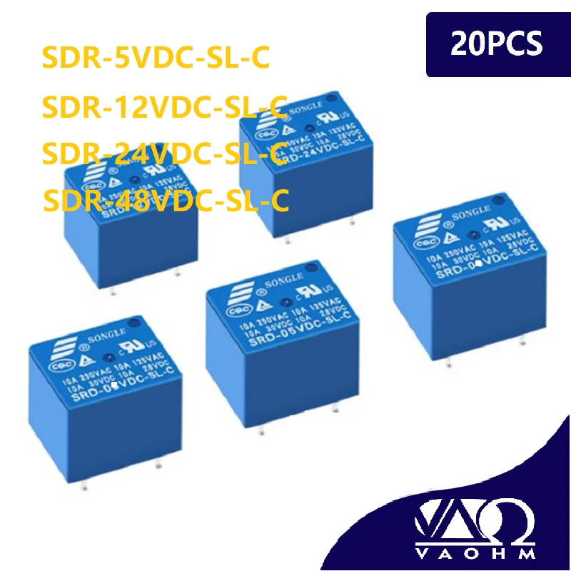 20Pcs Srd-5Vdc-Sl-C…