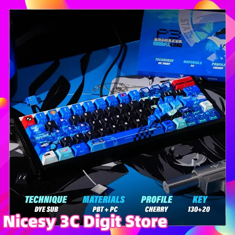 

Titan Kingdom Persona Theme Keycaps Original factory side transparency PBT Mechanical Keyboard PC Gaming Keyboard Gift Keycap