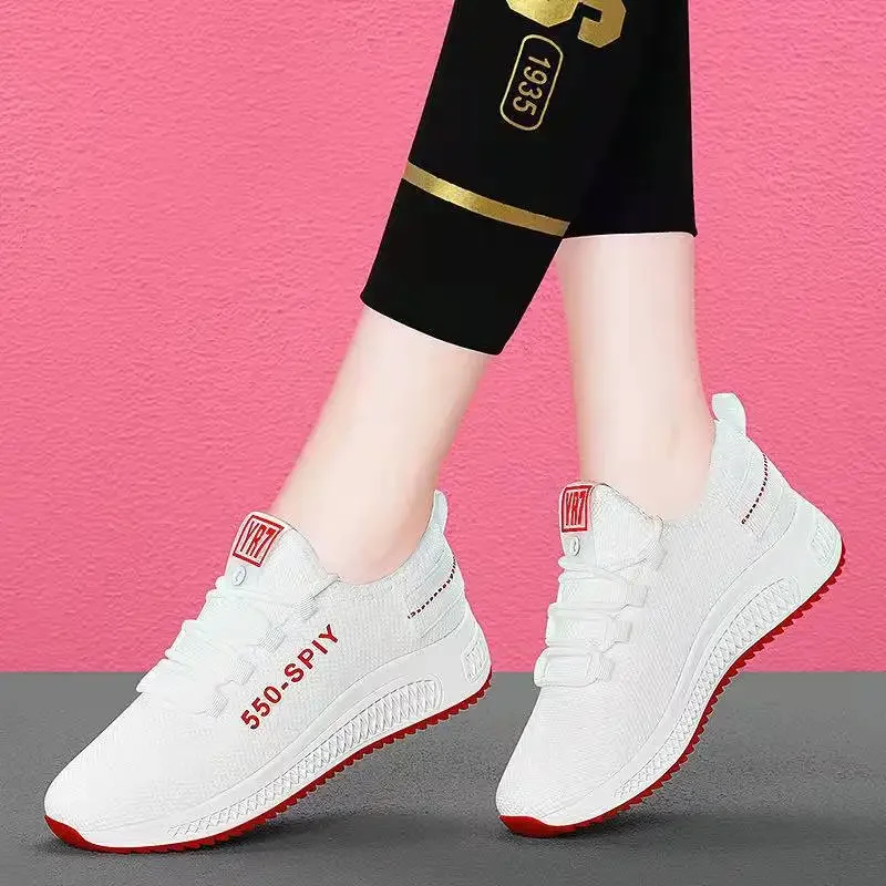 New leisure sports shoes for women in foreign trade, mesh breathable Korean style trendy shoes