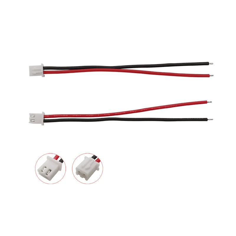 10Pcs JST XH 2.54mm Pitch 2/3 Pin Plugs 1/2S Balancer Cable RC Lipo Battery Balance Charger Plug Connector Silicone Wire 22AWG